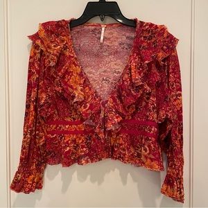Free People rudi ruffle top